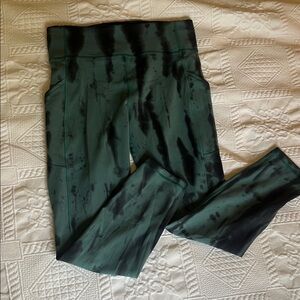 lululemon athletica Green and Black Leggings
